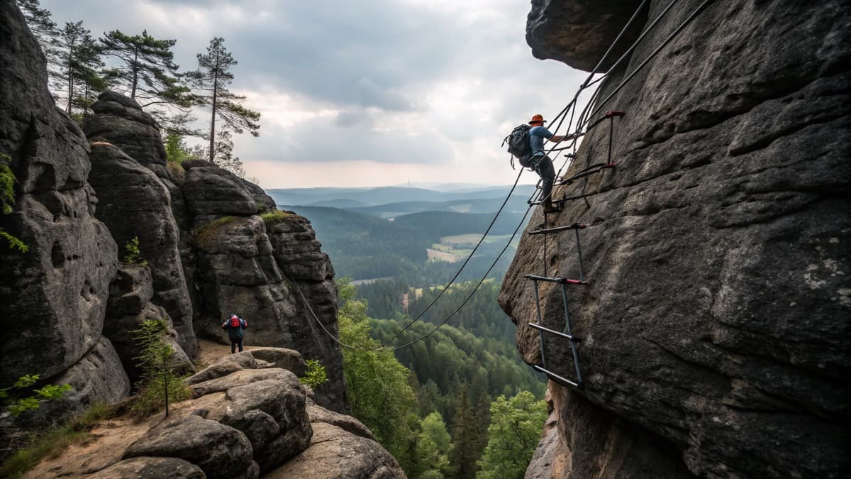 Nová ferrata v Mladé Vožici — kompletní průvodce pro rok 2026